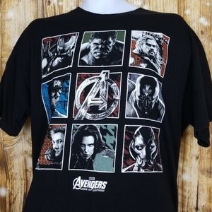Marvel Avengers mens XL black graphic T Shirt